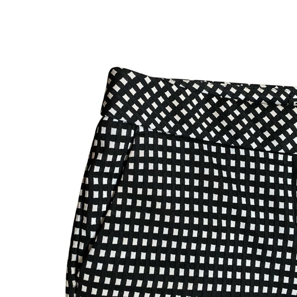 Express Black White Check Columnist Slim Ankle Pants 2 - Picture 2 of 9